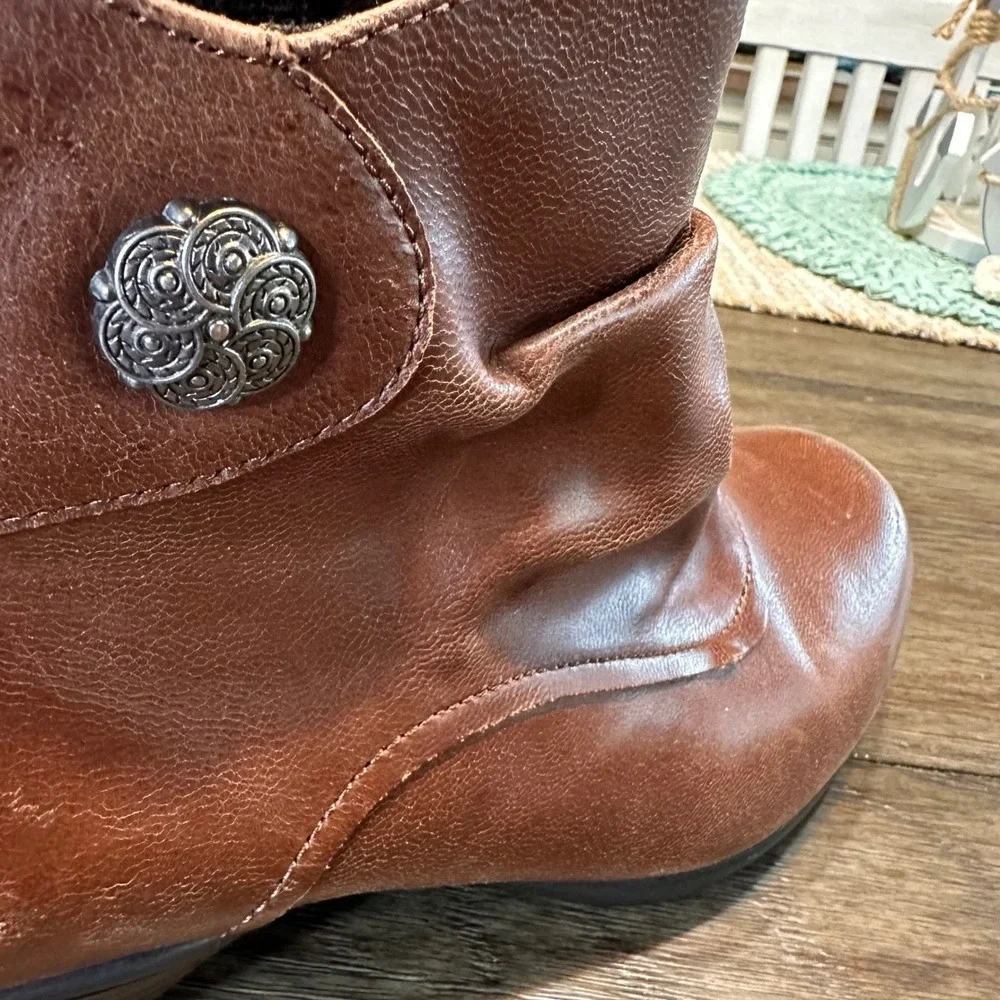 Romika Made‎ in Germany Distressed Leather Ankle Boots Comfort Size 41/ US 10